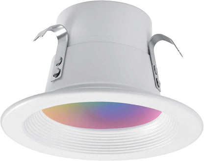 Globe Electric 50078 Collection Smart Retrofit Recessed Light, Multicolor, 4" Retrofit