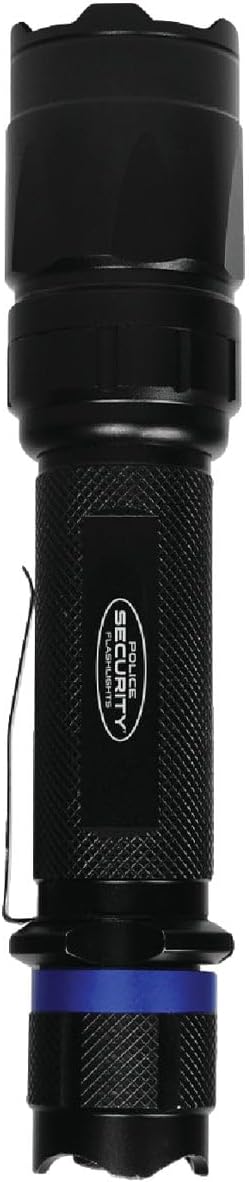 Police Security Trac Tact 2AA Flashlight LED - 280 Lumen - Tactical - Red Night Vision - Violet Blood Tracking - Weather Resistant - High/Low/Flash/Violet/Red