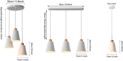 KEFA Modern White Not Hardwired Battery Operated Pendant Light/Ceiling Hanging Lighting, Wireless Battery Run Pendant Lightting Fixture Chandelier for Kitchen Island Living Dining Room Bedroom Hallw