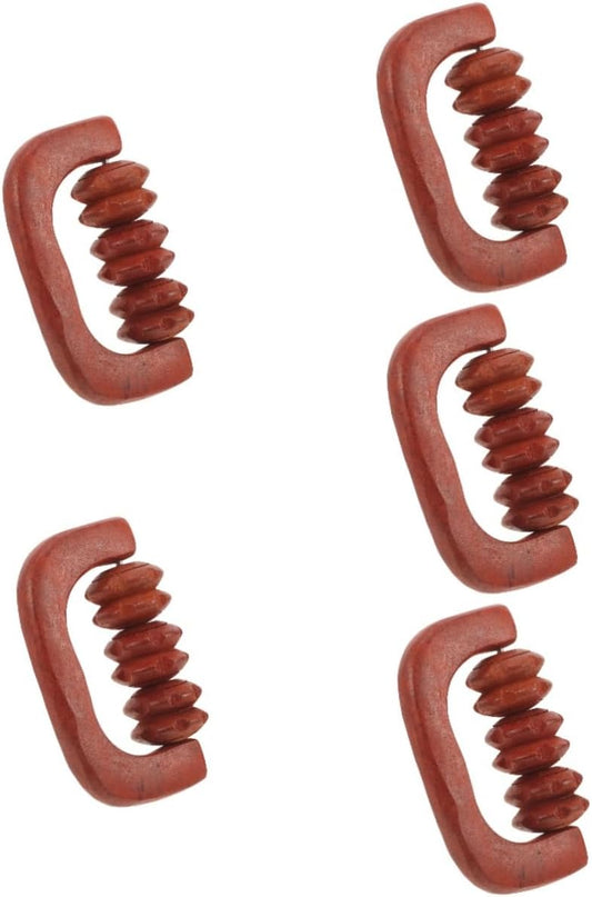 WRITWAA 5 Pezzi Massaggiatore in Legno Posteriore Massaggiante Massaggiatore Per Il Mal Di Schiena Massager Massaggiatore Gambe Massaggio Con Rulli Posteriori Di Legno