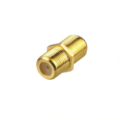 VCE Coaxial Cable Connector & Right Angle RG6 Coax Cable Extender, F-Type Gold Plated Adapter Female to Female for TV Cables, 4 Pack(2 Pairs)