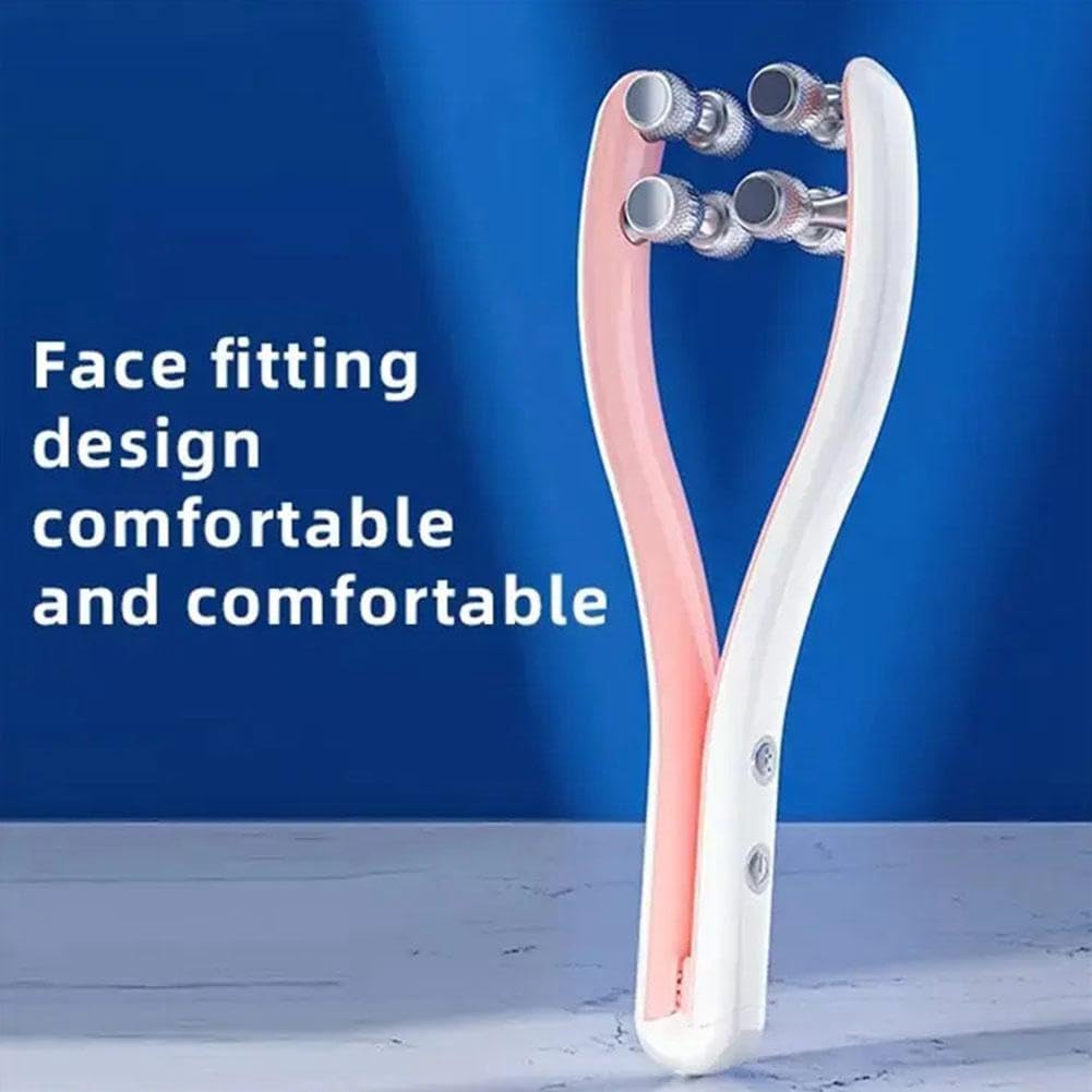 domoi Face Massager Roller Y Shape Face Lifting Device Double Chin Remover Face Care Skin Care Tools (Pink) Easy Install Easy to Use