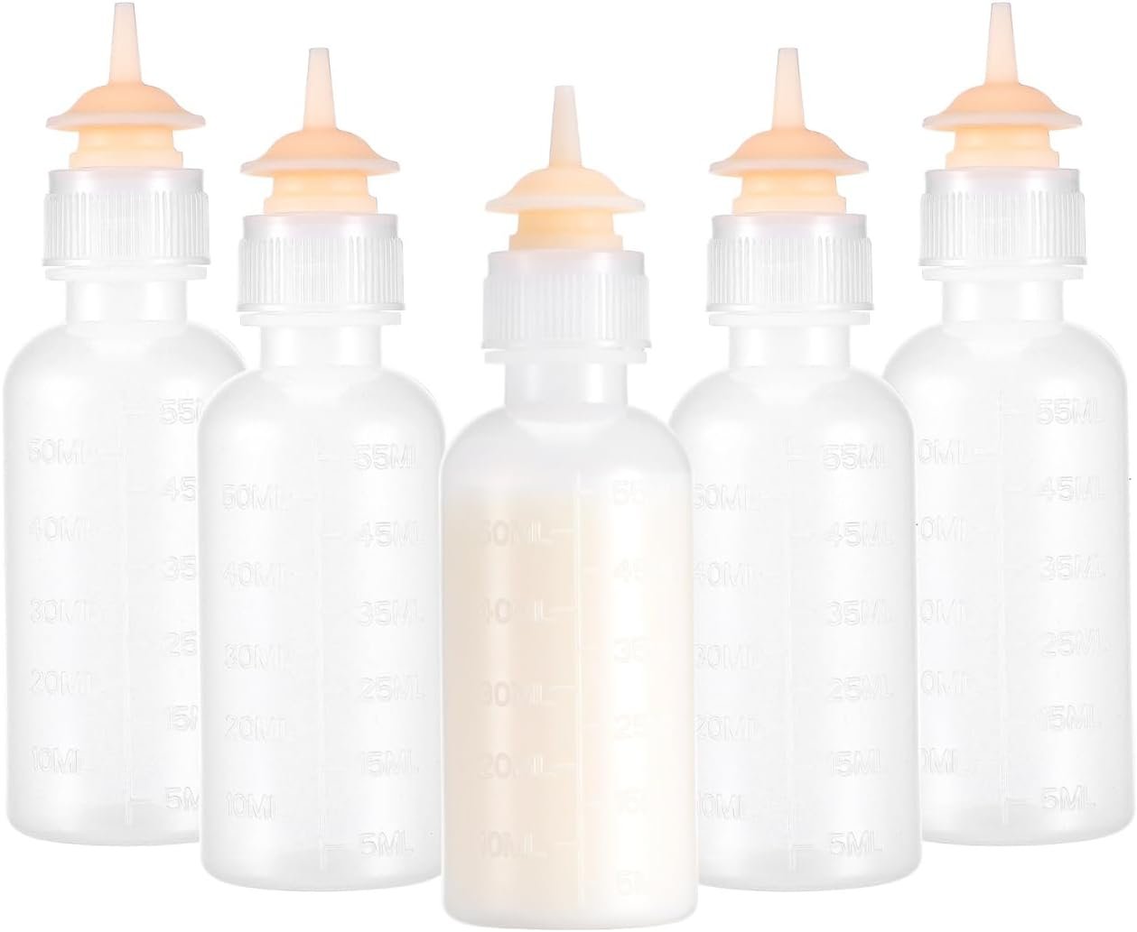 VANZACK 5pcs Pet Nursing Bottles Kit - 60ml Kitten Puppy Feeding Bottles, Small Animal Milk Feeder for Feeding Young Cats, Puppies and Small Animals