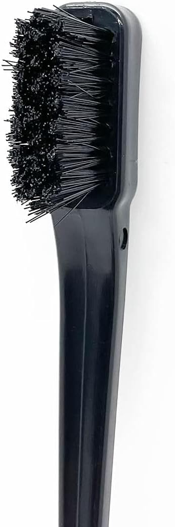 Kitsch Double Sided Edge Control Hair Brushes for Women - Edge Brush with Soft Nylon Bristles | For Bangs, Hairline, Eyebrows & Lashes - 2 Pcs, Black