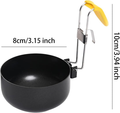 FLCPJGV 4x Cuociuova in Camicia, Cuociuova, Utensile Antiaderente, Portauova, Gadget Da Cucina, Dispositivo per Bollire Le Uova, Gadget Da Cucina, Supporto Pe