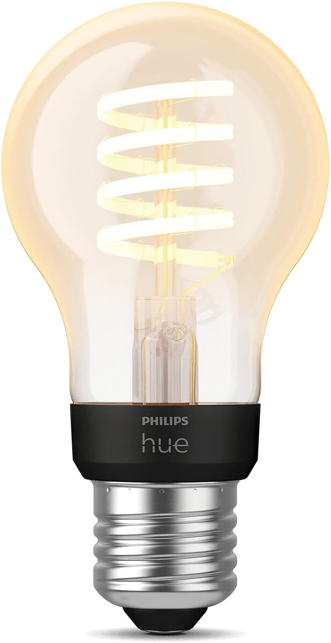 Philips Hue White Ambiance Filament Single Smart LED Bulb [E27 Edison Screw] - 550 Lumens. Compatible with Alexa, Google Assistant and Apple Homekit