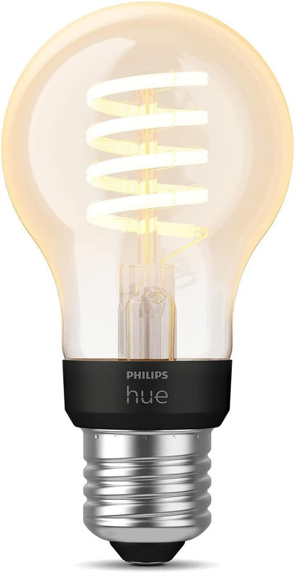 Philips Hue White Ambiance Filament Single Smart LED Bulb [E27 Edison Screw] - 550 Lumens. Compatible with Alexa, Google Assistant and Apple Homekit