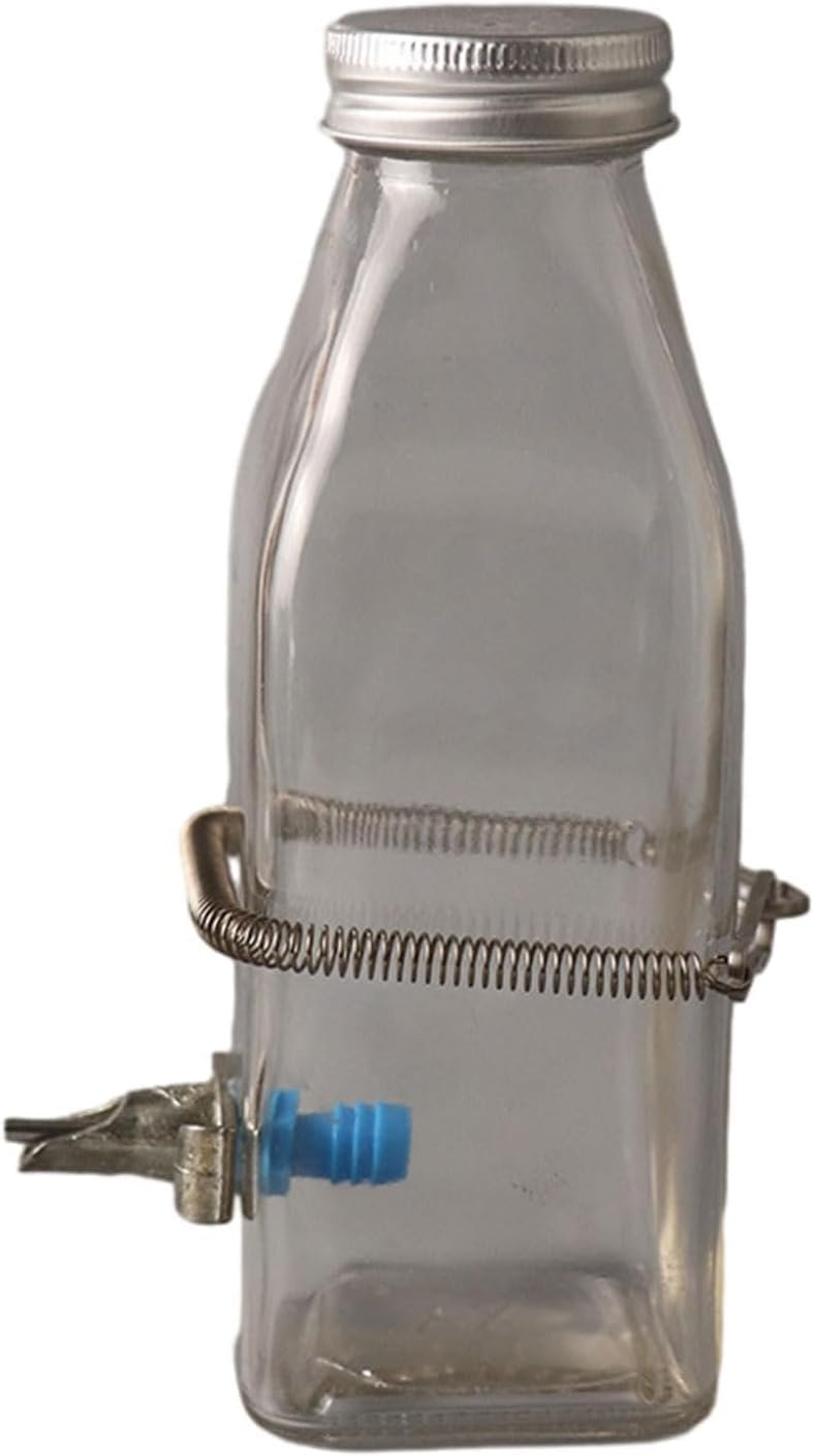 5Pcs Spring with 2 Clips Used Singly or in Combination to Hold Rabbit Water Dispenser Drinking Bottle Hamster Water Bottle for Small Animals Feeding and Watering Supplies