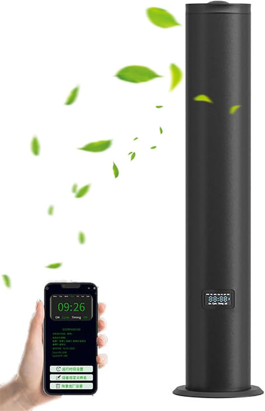 Commercial Scent Air Machine, Waterless Condensation Nebulization, 1500 SQSF Coverage Scent Oil Diffuser, 500ml Aroma Diffuser with Bluetooths and App Control,Hotel Scent Diffuser Black