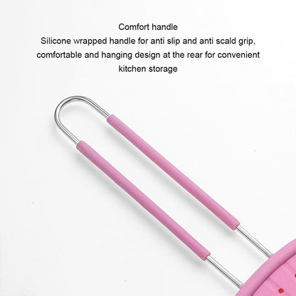 IOIUSKKU Effortless Cleaning with Food Grade Silicone Oil Baffle Splatter Screen for Frying Pan Stainless Steel Kitchen Gadgets, Pink