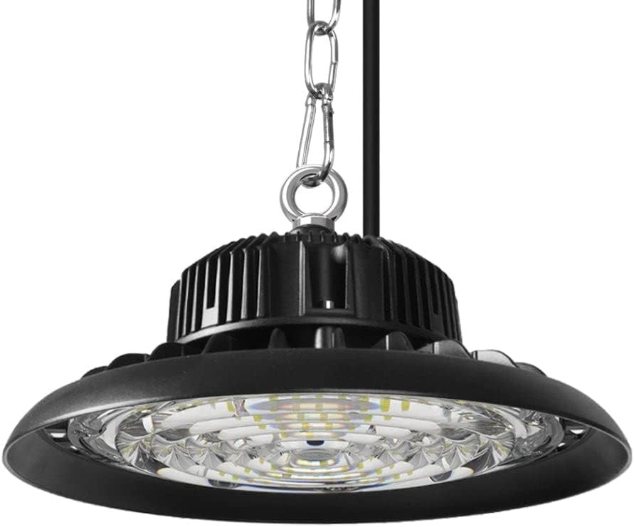 EMITTO UFO LED High Bay Light 100W,Commercial Led Shop Lights Fixture for Garage Factory Warehouse Industrial Indoor Outdoor Lighting,5000K Daylight,IP65 Waterproof