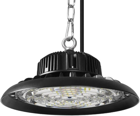 EMITTO UFO LED High Bay Light 100W,Commercial Led Shop Lights Fixture for Garage Factory Warehouse Industrial Indoor Outdoor Lighting,5000K Daylight,IP65 Waterproof