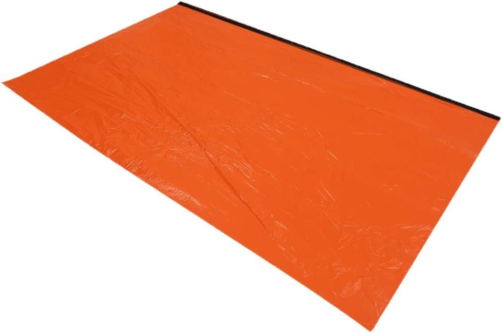 Outdoor Camping Portable Emergency Tent Sleeping Bag Keep Warm Tear Resistant Orange (Orange Tent)
