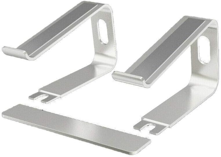 OZSTOCK Aluminium Cooling Stand Elevator Ergonomic for Laptop MacBook Ergonomic Cooling Riser with Height Adjustable, Anti-Slip Rubber Pads - Portable Detachable Computer Stand for Desk