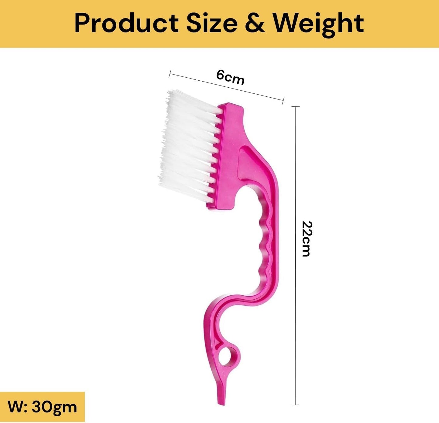 EZONEDEAL 2 Pack Protable Hand-held Groove Gap Cleaning Brush Door Window Track Kitchen Crevice Cleaning Brush Tool Hand-held Kitchen Air Conditioning Outlet Air (2 X Pink)