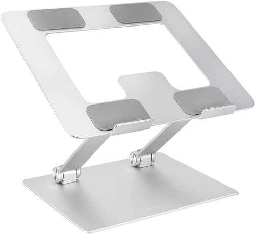 Amazon Basics Laptop Stand Riser, Portable and Adjustable Stand, for Notebook up to 43.18 CM, Silver