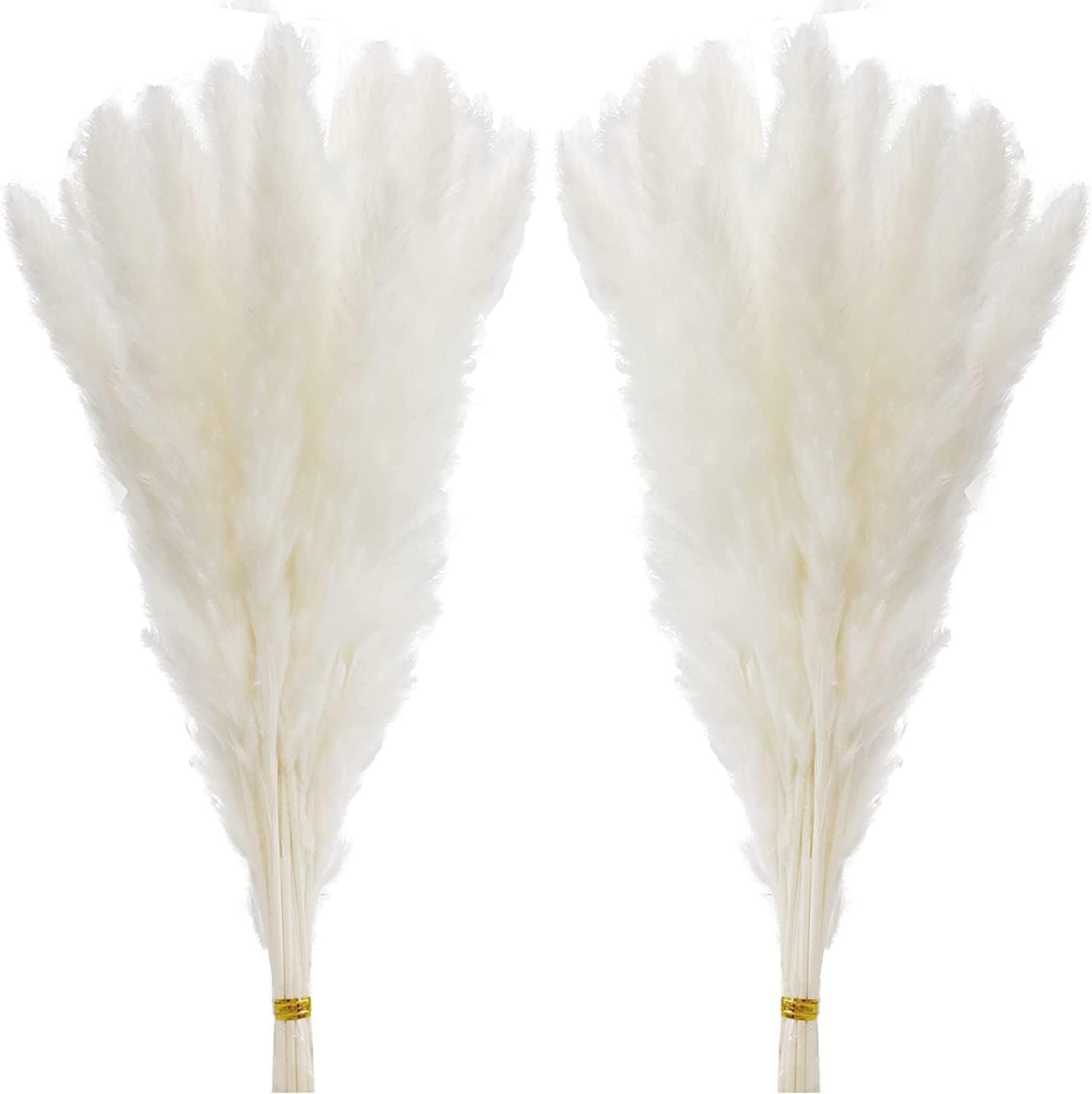 60 Pcs White Pampas Grass,17 inch/45 cm Natural Dried Pampas Grass Branches Decor for Home Kitchen Garden Party Photographing Flower Arrangement Vase Decor