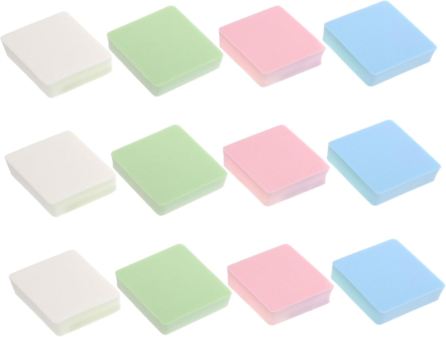 Vaguelly 12Pezzi Spugnette Per Multifunzionali Stile Rhombico Accessori Per Makeup e Della Per Applicare Fondotinta e Polvere Confezione Pz