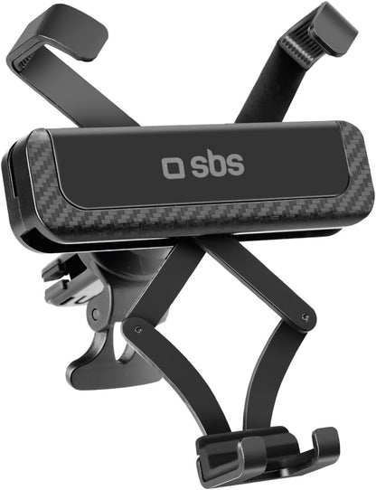 SBS Gravity Automatic Locking Phone Holder, Car Air Vent Phone Holder with High Stability Spacer