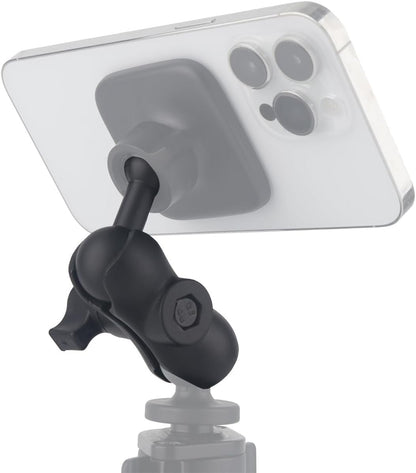 1 inch to 17mm Ball Adapter for RAM Mounts B Size Double Socket Arm, Compatible with Garmin GPS, 25mm Female Socket to 17mm Male (2.4" Short Arm)