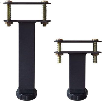 N+A KUSRUP Metal Adjustable Height Bed Furniture Foot Legs Replacements Center Frame Slat Support Leg for Platform Bed Frame Replacement Parts Risers Heavy Duty Easy Install (9.8" to 12.6")