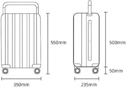 Suitcase Universal Hard Suitcases Large Capacity Luggage with USB Port Rechargeable Carry-on Luggage Security Password Suitcase Durable,Black