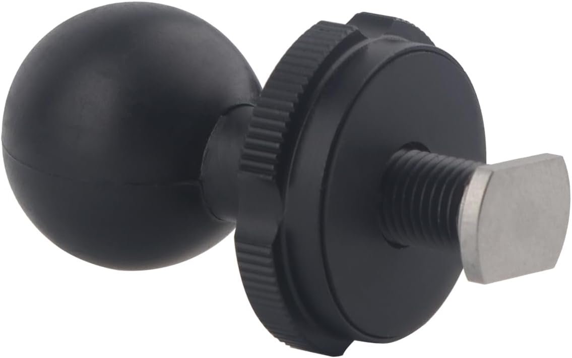 Rigdance 1" Track Ball with T-Bolt for RAM B Size Double Socket Arm, Track Mount for Kayak/Truck/Motorcycles, Compatible with RAM Tough-Track(2PCS)