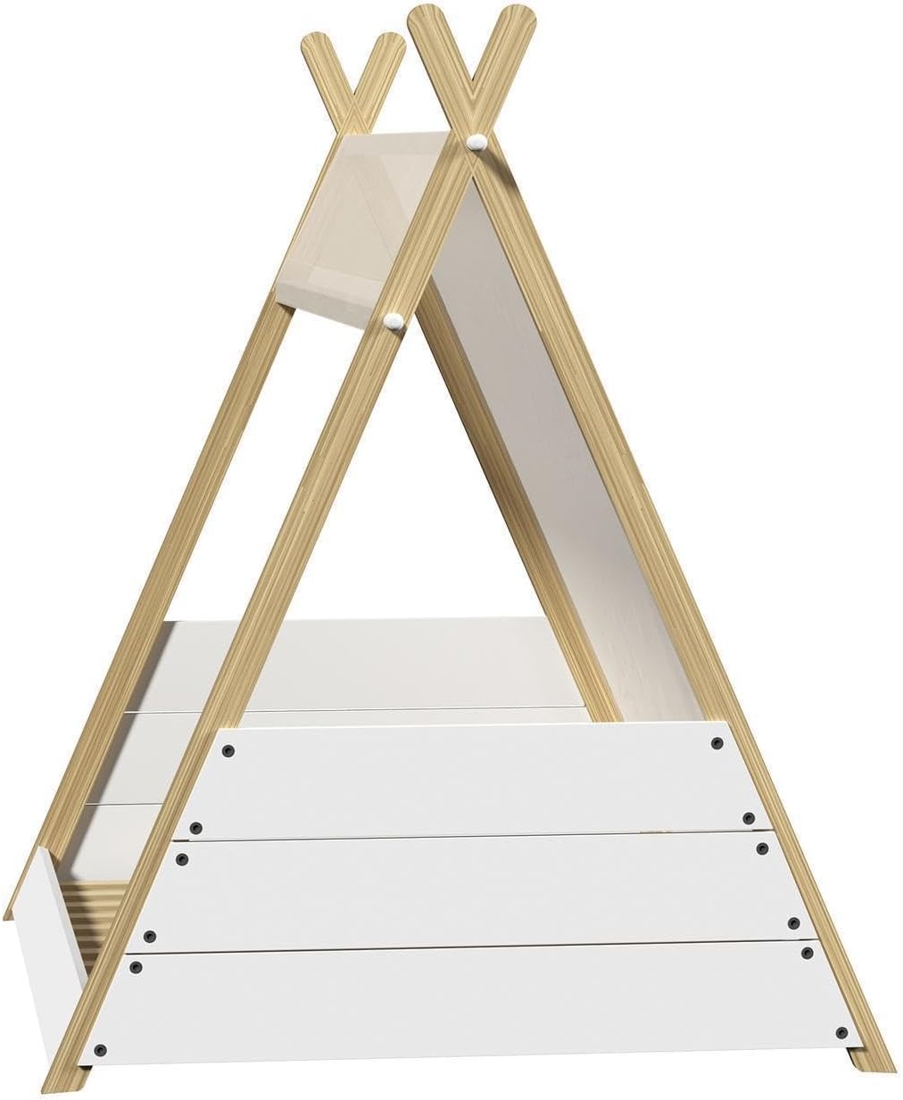 Oikiture Kids Bed Frame Single Size Bed Wooden Timber Mattress Platfrom