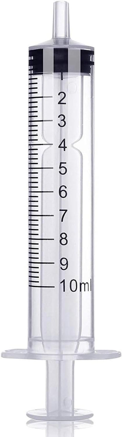 100 Pack 10ml Syringe Without Needle, Graduated Oral Medication Syringes for Labs, Measuring Liquids, Feeding Meds, Watering, refilling, Home Care