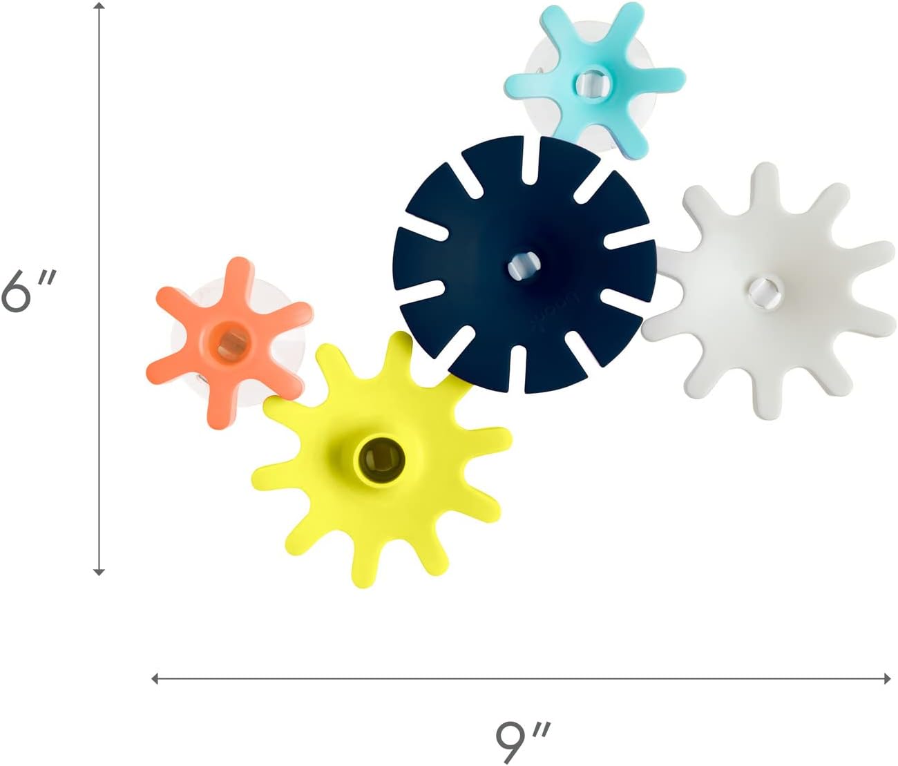 Boon B11375 COGS Building Set (5pcs), Baby Bath, Suction Gears Bathtub Toy, Kids Water Play, Suitable for Boys and Girls Aged 12 Months and Older