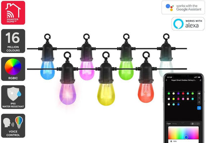 Kogan SmarterHome™ RGBICW Festoon Lights (15m) - KASMFSTN15A