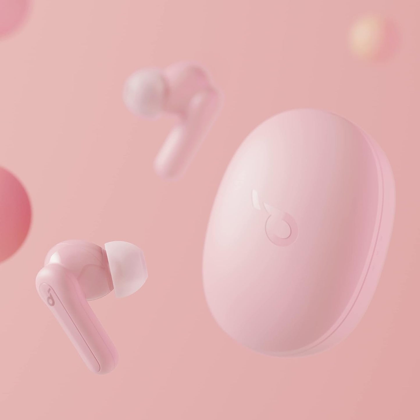 Soundcore by Anker Life P2 Mini True Wireless Earbuds, 10mm Drivers with Big Bass, Custom EQ, Bluetooth 5.2, 32H Playtime, USB-C for Fast Charging, Tiny Size for Commute, Work (Pink)