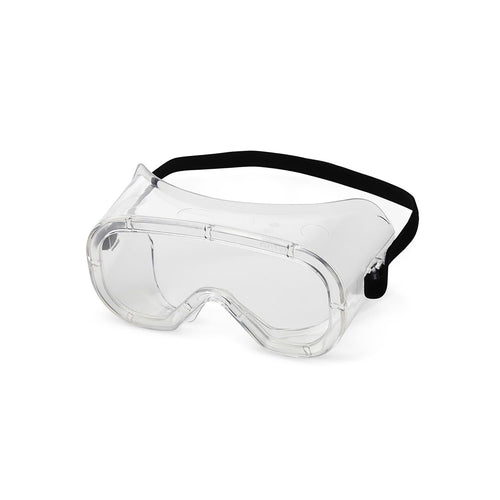 Sellstrom Non-Vented Anti-Fog Safety Goggles - Comfortable Protective Safety Goggle - Green Body, Clear Lens - Black Adjustable FR Strap - S81220