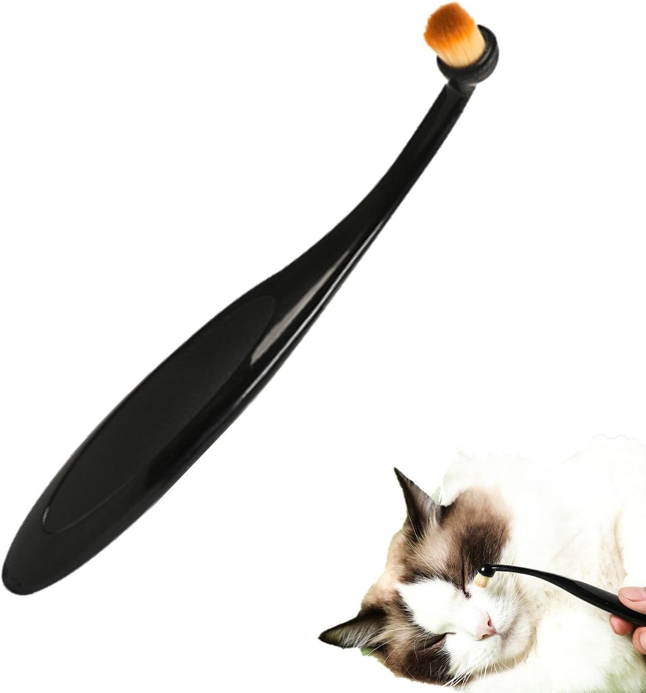 Tear Stain Brush, Dog Tear Stain Remover, Comfortable Pet Eye Clean Brush, Pets Grooming Comb, Fiber Cat Tear Stain Brush, Tear Mark Cleaning Comb, Easy Eye Hygiene Brush For Pets Dogs Cats