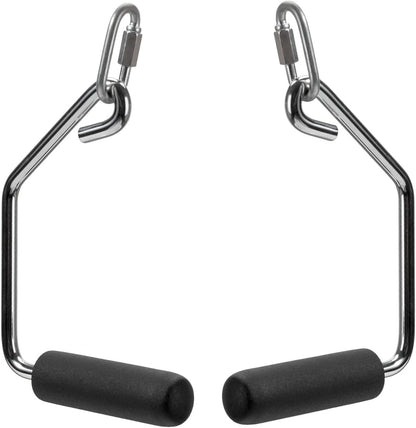 Open Ended Chrome Grip Handles Replacement for Total Gym Home Workout Machines 2000, 2200, 2500, 3000, 3000XL, XL, XLS - Gym Accessories Handles Compatible with Supra, Electra, FIT Models - 1 Pair