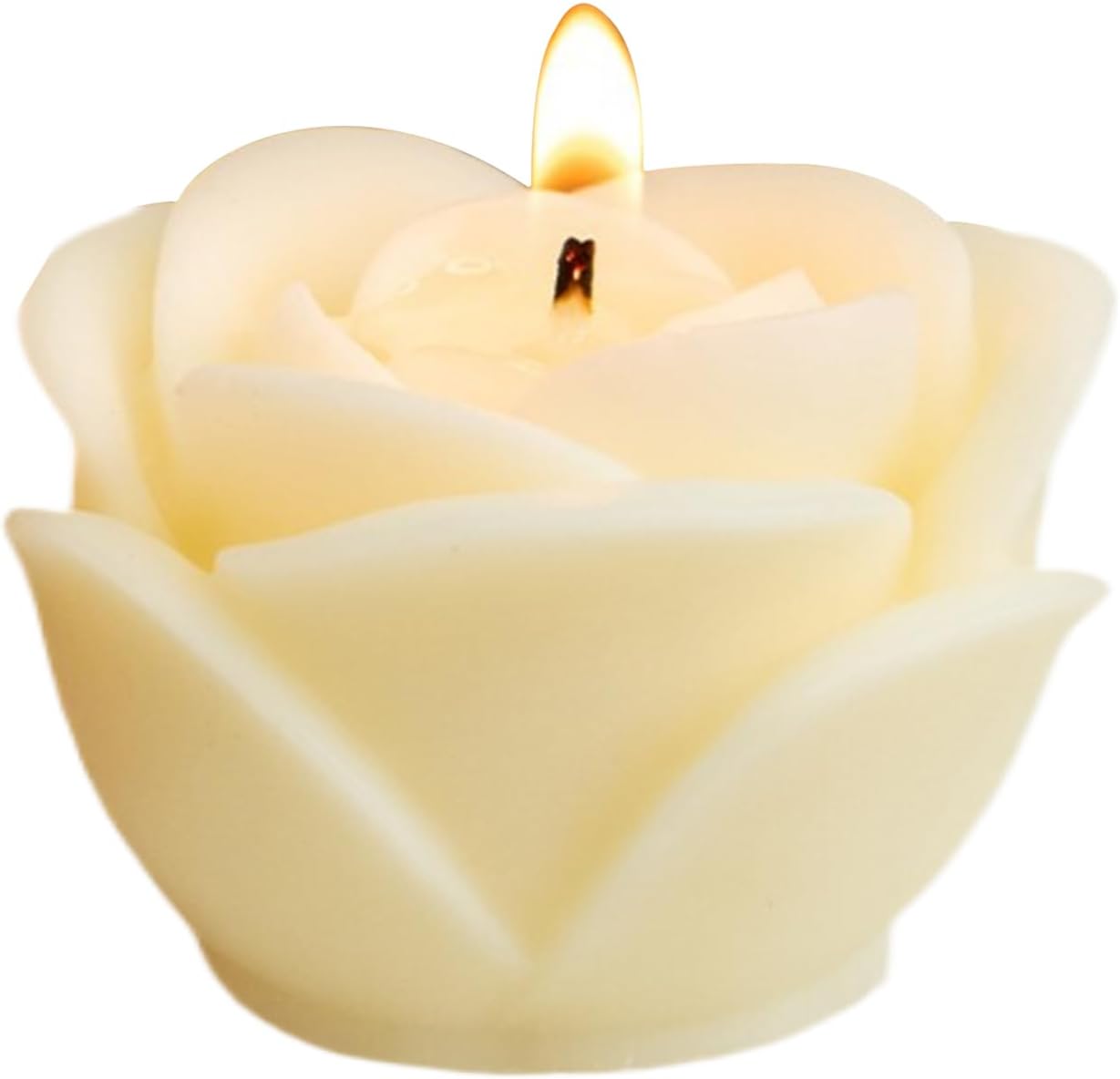 Romantic Ambience Rose Candles - Flower-Shaped Candles, Flower Candle, Artificial Flower Tea Light Candles, Rose Candle, Long Lasting Scented Soy Wax Candle for Valentine's Day, Home Decor