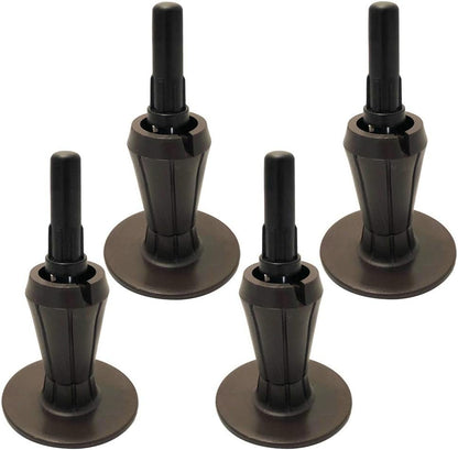 Steel Stem Plastic Bed Frame Glide | Sturdy Bed Frame Legs | Set of 4 | Protect Your Floor by Changing Your Bed Wheels with These Bed Frame Feet | Dark Brown | Set of 4