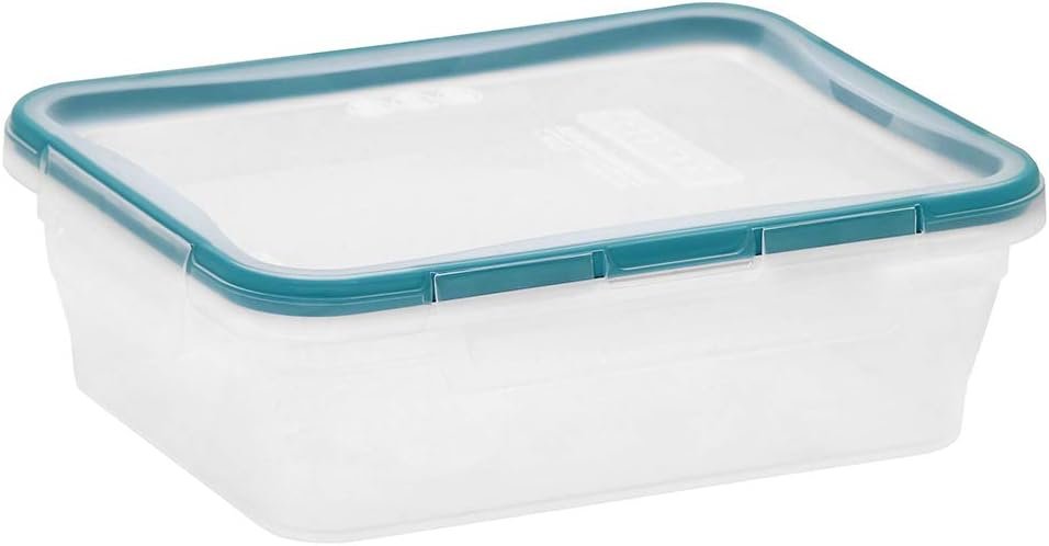 Snapware Total Solution 6 Piece Rectangle Plastic Food Storage Container Value Set, (3 x 8.5 Cup [2L] Containers with 3 x Tab Locking Lids) Opaque