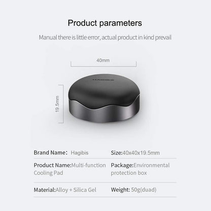 Laptop Cooling Pad, Hagibis Ergonomic Laptop Stand Small Invisible Cooler Ball Portable Magnetic Foot Heat for MacBook Pro Computer (Grey)