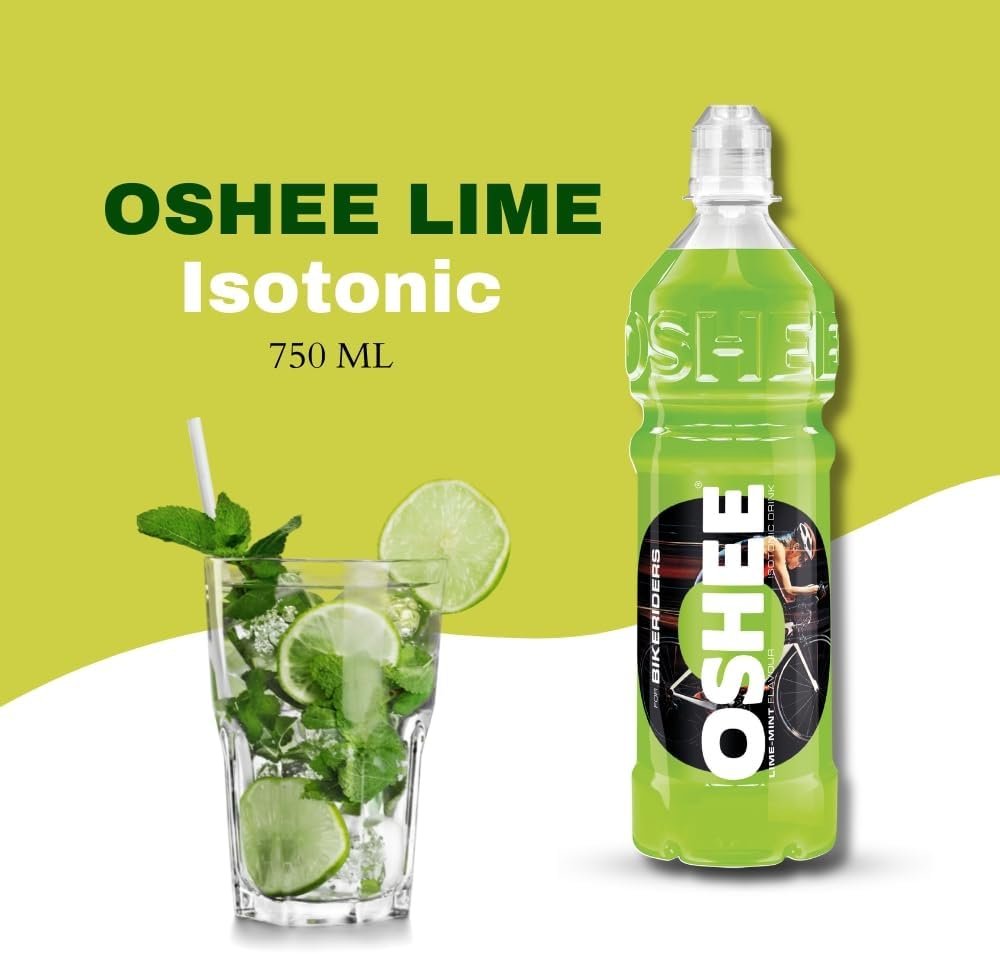 OSHEE LIME isotonic Drink 750ml (Pack of 6) - Addition of vitamins and L-carnitine – Sugar Free – Hydration – Vitamin Drinks