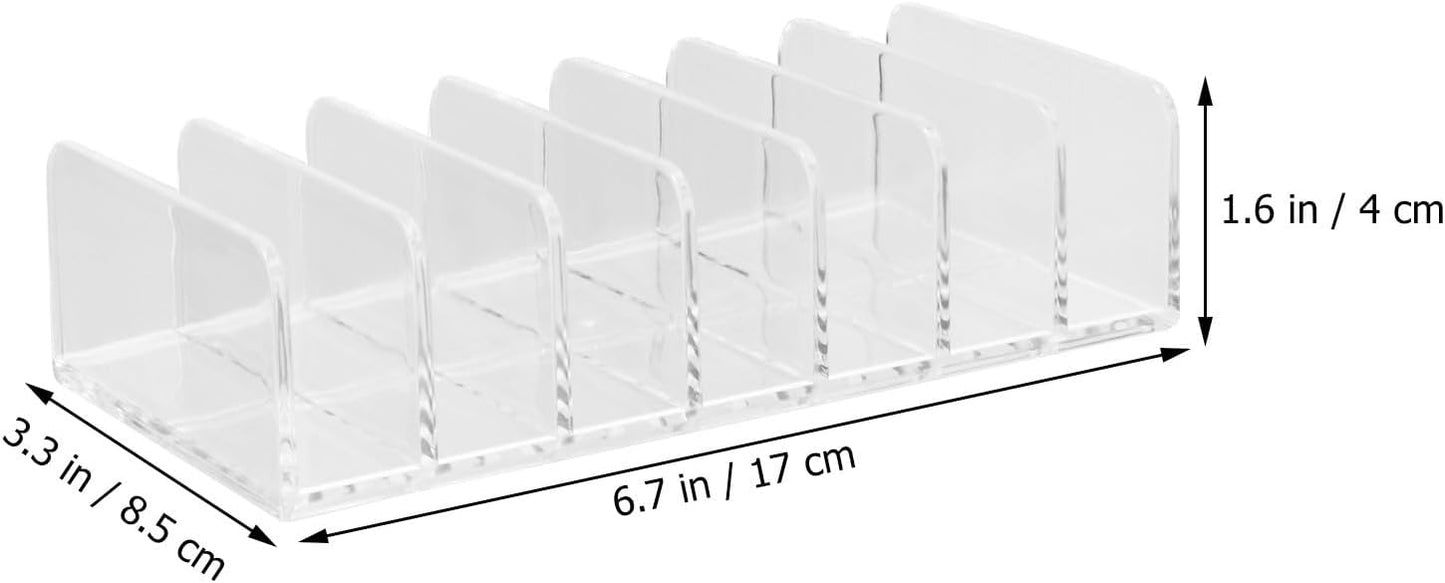 NOLITOY Acrylic Eyeshadow Palette Makeup Organizer, 7-Section Makeup Palette Organizer, Vanity Organizer Storage for Cosmetic Accessories, Eye Shadow, Sunglasses, CD Holder