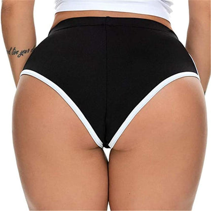 ZHER-LU Women's Mini Sport Shorts, Comfortable Elasticity Slip Shorts,Running Sports Yoga Cycling Shorts, Workout Gym Tummy Pants Leggings