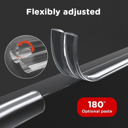 Baby Proofing, Clear Edge Protector Strip, Silicone Soft Corner Protectors for Kids Safety with Pre-Taped Strong Adhesive, Edge Protectors for Cabinets, Tables, Drawers-16.4FT(0.4"X0.4")