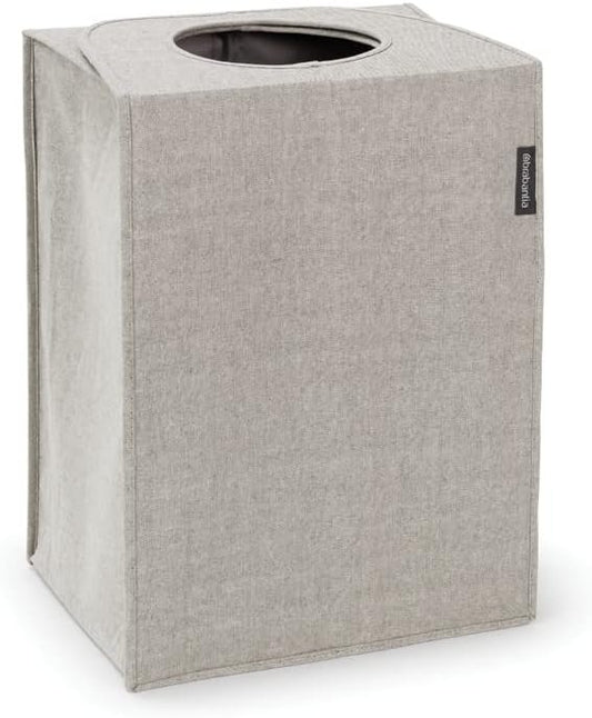 Brabantia - Laundry Bag - Practical Quick-drop Opening Lid - Space-saving - Large Volume - Easy to Empty - Large Opening - Time Saving - Grey - 55 Litres