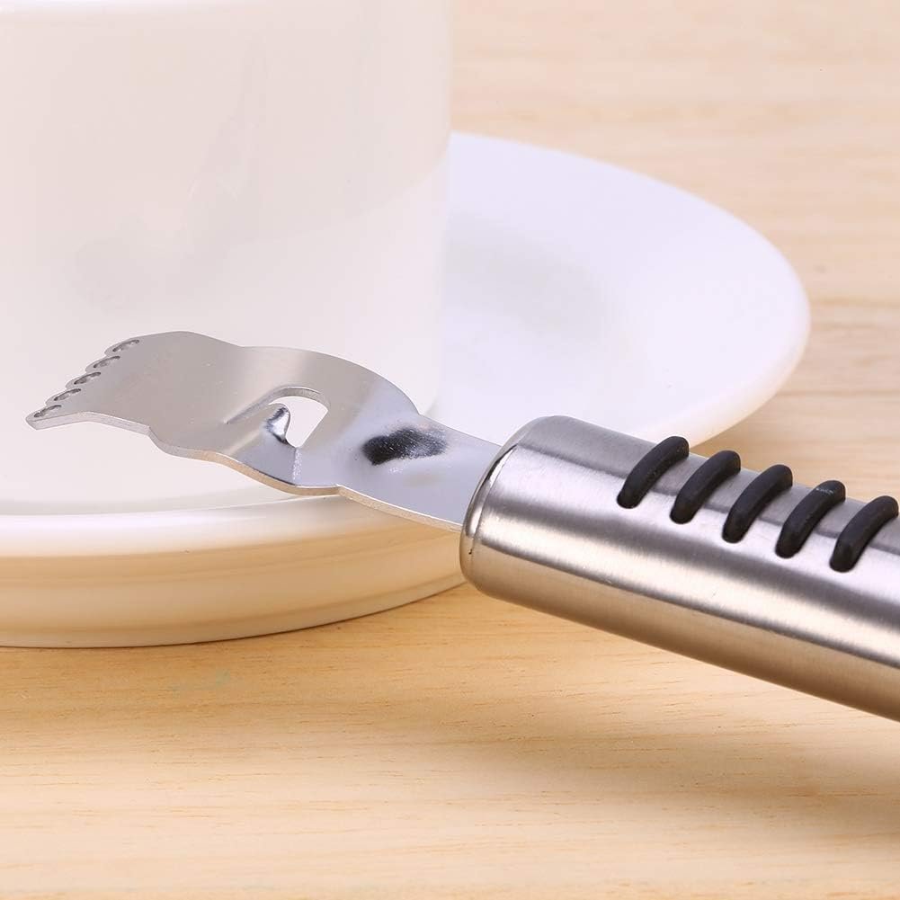Lemon Peeler, Stainless Steel Lemon Peeler, Lemon Peeler, Kitchen Tool for Cocktails, Lime and Oranges, Kitchen Gadgets (Silver 1)