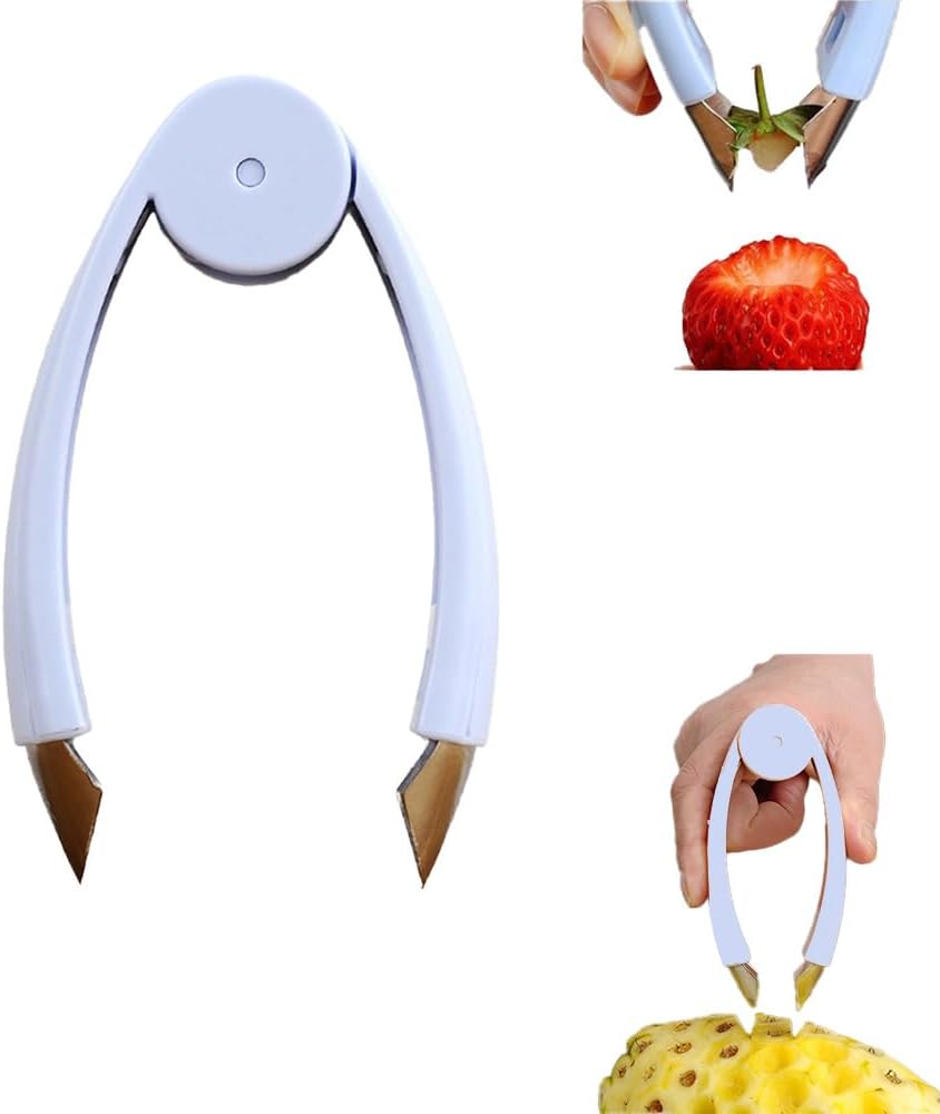 Pineapple Eye Remover,Multifunctional Stainless Steel Cutter and Fruit Corer,strawberry stem remover tool Pineapple Eye Peeler Tweezers Kitchen Gadget Easy to Use