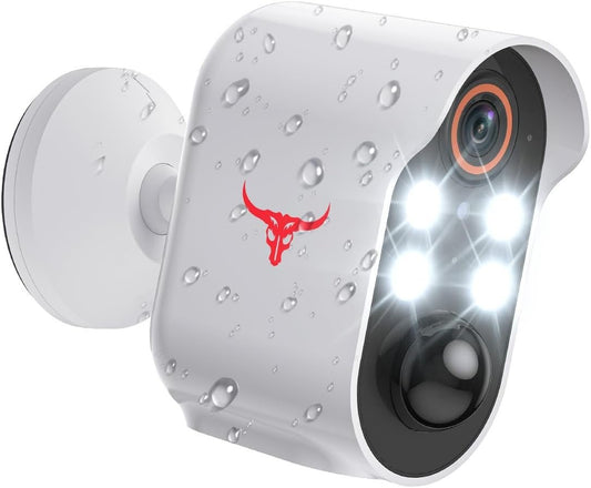 1080P Security Camera Wireless Outdoor with 2-Way Talk for Home Security, Color Night Vision, PIR Motion Detection, Cloud Storage, Live View Bullet Surveillance Cam