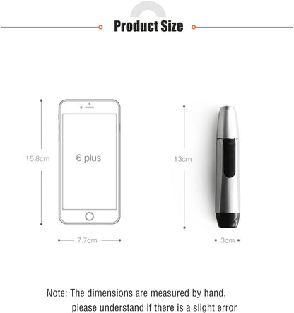 Electric Nose Hair Trimmer, Unisex Nose Hair Cleaning Tool, Black Color Ear & Nose Hair Clipper, Personal Care Tool