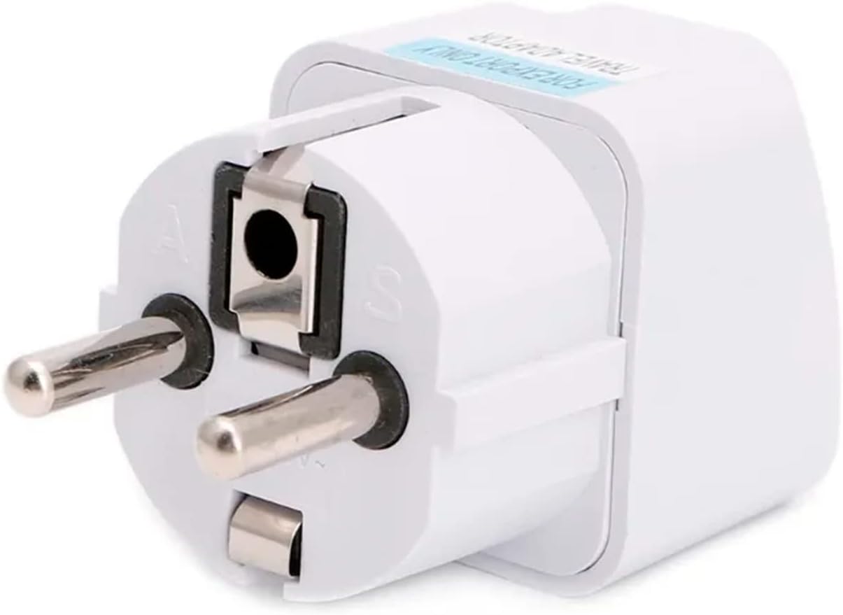 Universal Travel Plug - Power Adapter for UK, USA, EU, AU to Spain, Portugal, Germany, Switzerland, Korea, Denmark, Finland, Norway, Poland, France, Greece