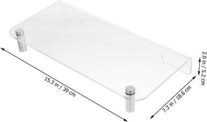 SEWACC Monitor Stand Desktop Organizer with Legs for Elevating Laptops and Monitors for Office Storage and Workspace Organization